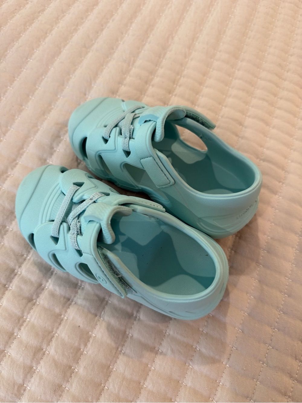 Stride Rite Aqua Mint Kids Water Sandals with Hook-and-Loop Strap